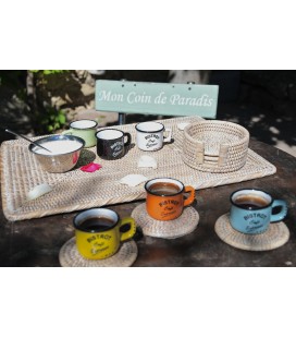 [0472W] 0472W Porto Round Coasters (6pcs) Ø12x5.5