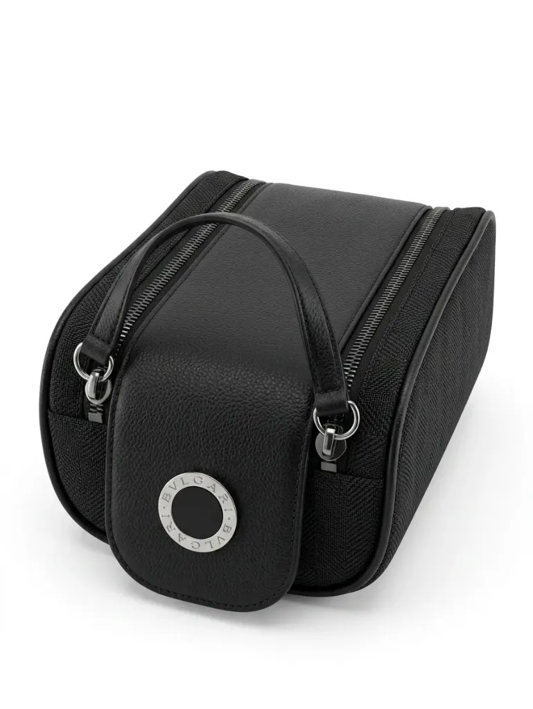 Bulgari Men's Double-Zip Pouch