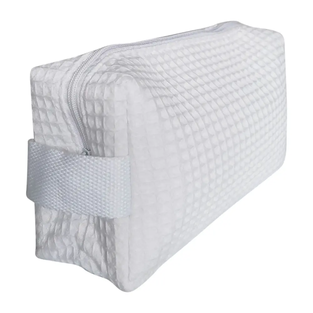 Waffle Cosmetic Bag 9x20x6cm - White