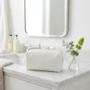 Waffle Cosmetic Bag 9x20x6cm White
