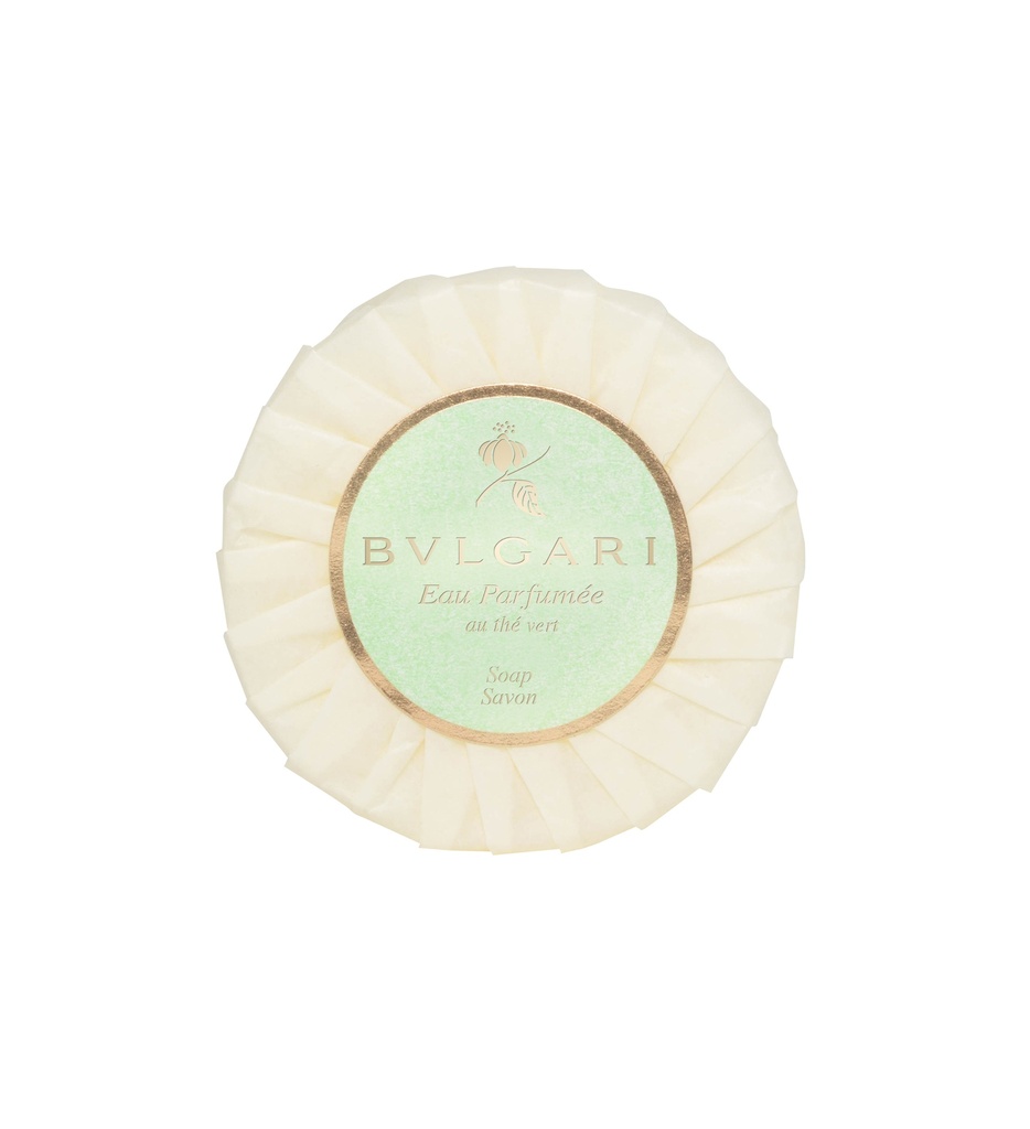 Bulgari Green Tea Round Milled Pleated Soap