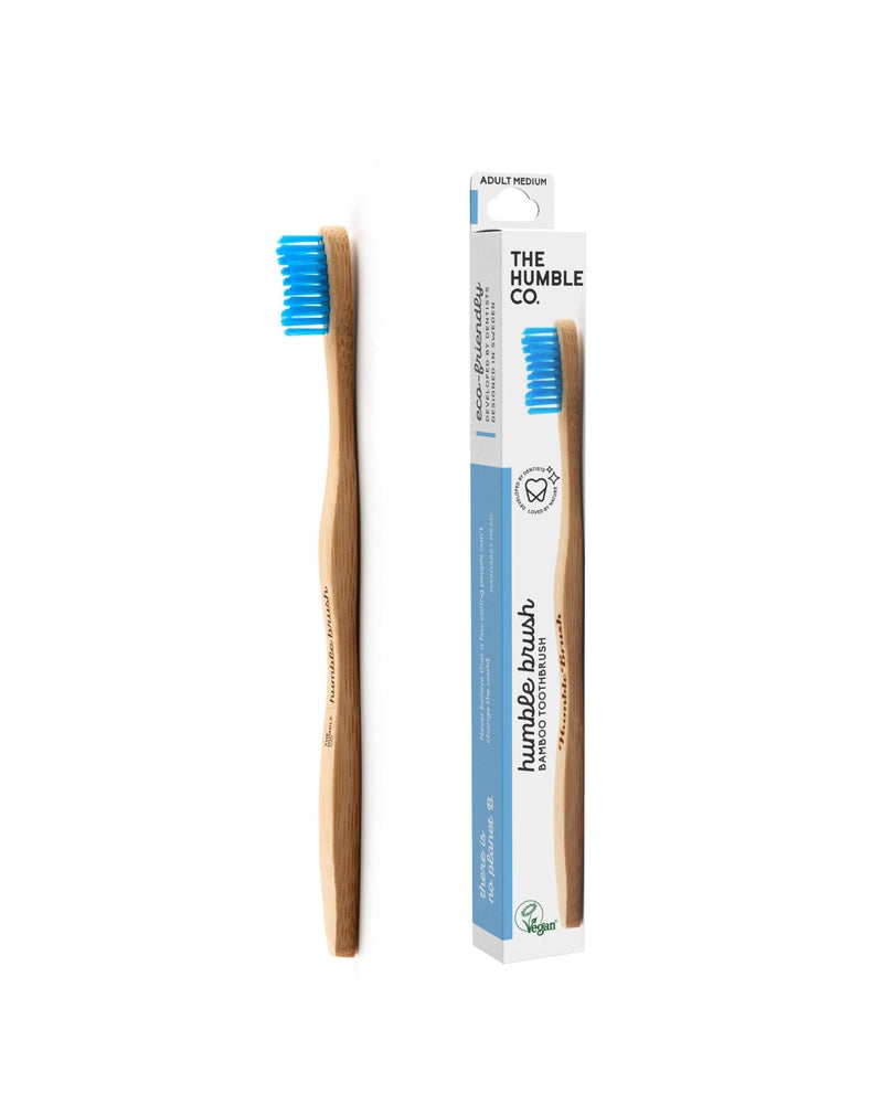 [89002M] The Humble Co. Adult Medium Bamboo Toothbrush (Blue)