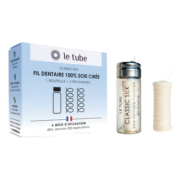 Le Tube 100% Silk Dental Floss with 2 Spools