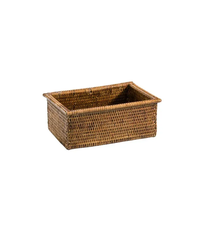 [FR003H] Rattan Rectangular Basket (Honey)