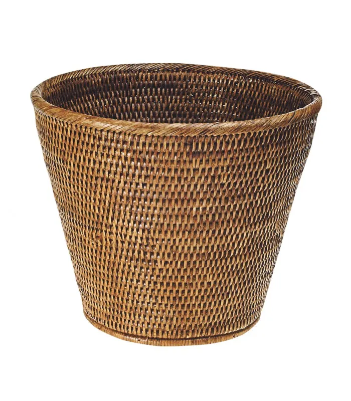 [FR009H] Rattan Paper Waste Bin Ø 30cm (Honey)