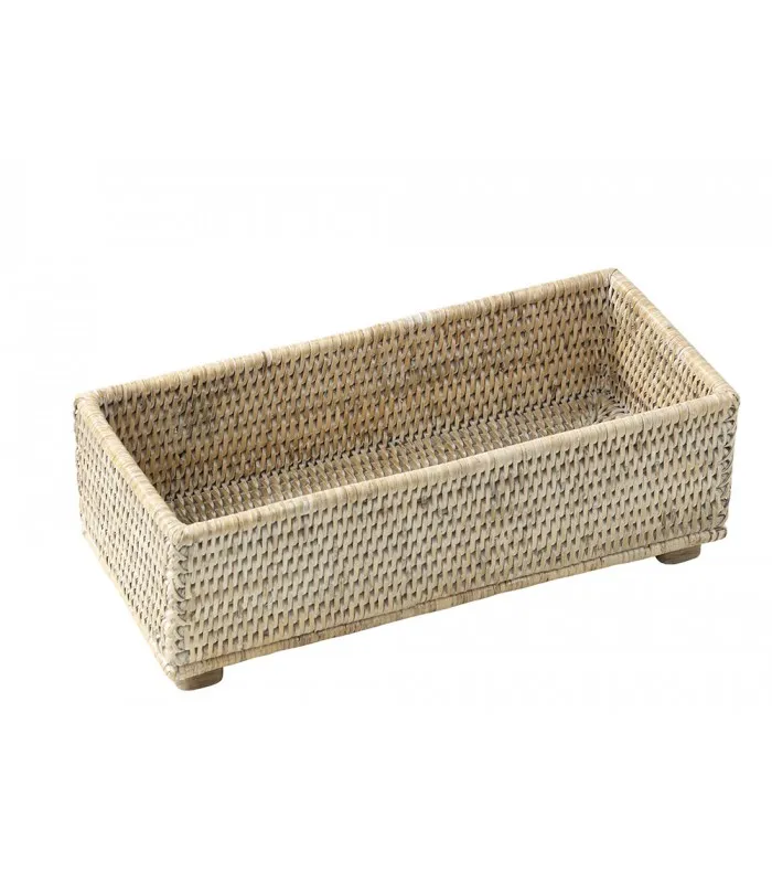 Rattan Basket - Wooden Legs