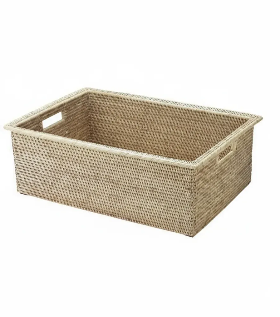 Rattan Large Rectangular Basket