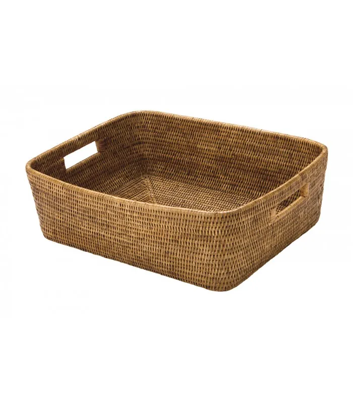 [FR016H] Rattan Laundry Basket (Honey, Small)