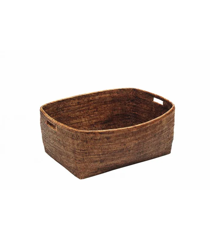 [FR017H] Rattan Laundry Basket - Medium (Honey)