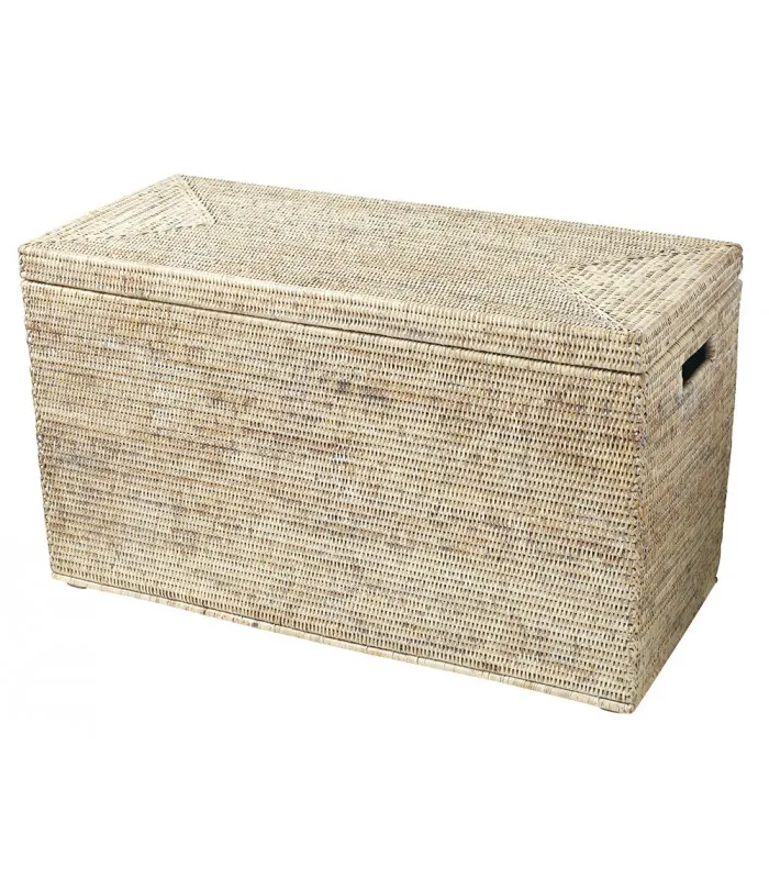 Rattan Chest With Wooden Reinforcement