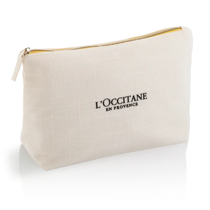 [98BBPOUGEN25] L'Occitane Cream Zipped Pouch