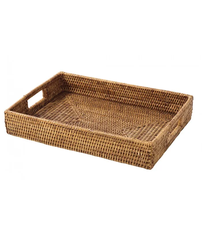 Rattan Rectangular Tray - Medium