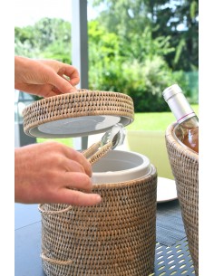 [0262W] 0262W Garden Ice Bucket With Pince 17.5x20.5