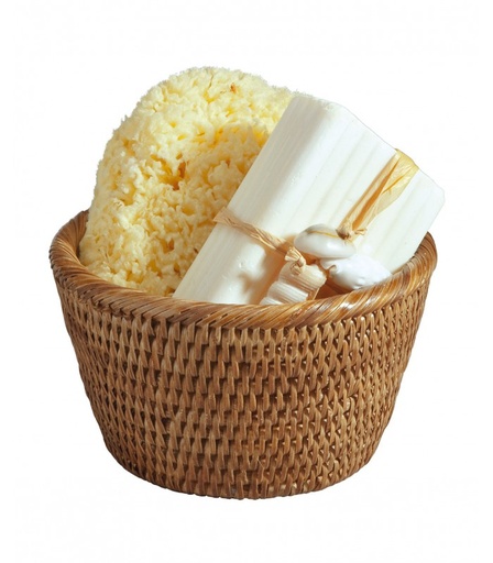 [0576H] 0576H Welcome Small Round Basket 14x8
