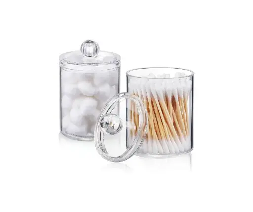 Cotton Bud Holder - Clear Acrylic