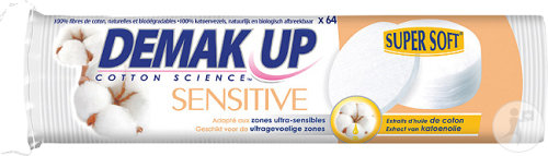 Demak Up - Round Cotton Pads Sensitive - 60pcs (5.5cm)