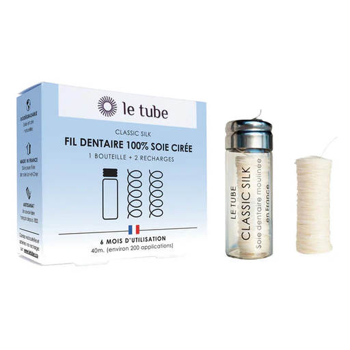 Le Tube 100% Silk Dental Floss with 2 Spools 